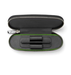 Graf-von-Faber-Castell - Zipper case for 2 pens Bentley Black