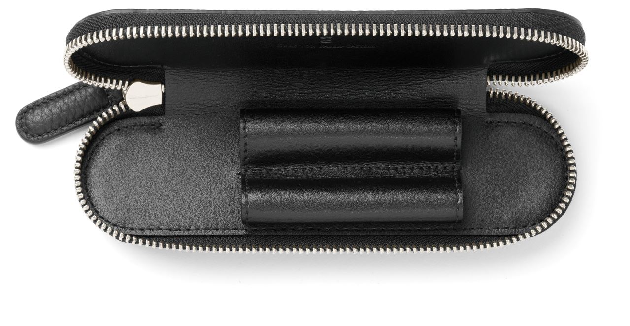 Graf-von-Faber-Castell - Zipper case for 2 pens  Cashmere, Black