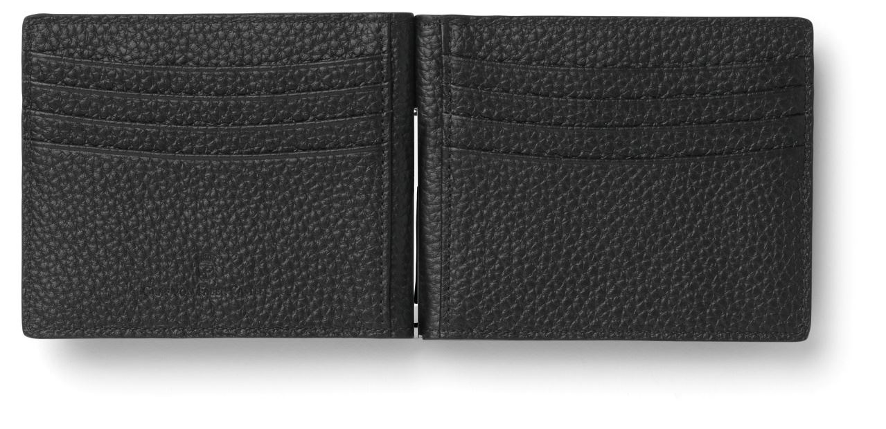 Graf-von-Faber-Castell - Credit card case with money clip Cashmere, black
