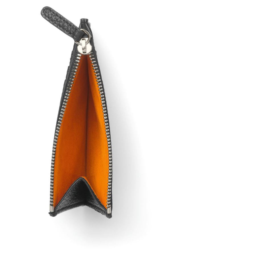 Graf-von-Faber-Castell - Credit-card case with zipper Cashmere, Black