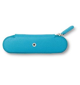 Graf-von-Faber-Castell - Zipper case for 2 pens Epsom, Gulf Blue