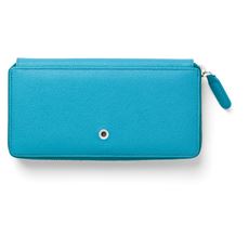 Graf-von-Faber-Castell - Ladies purse Epsom with zipper, Gulf Blue