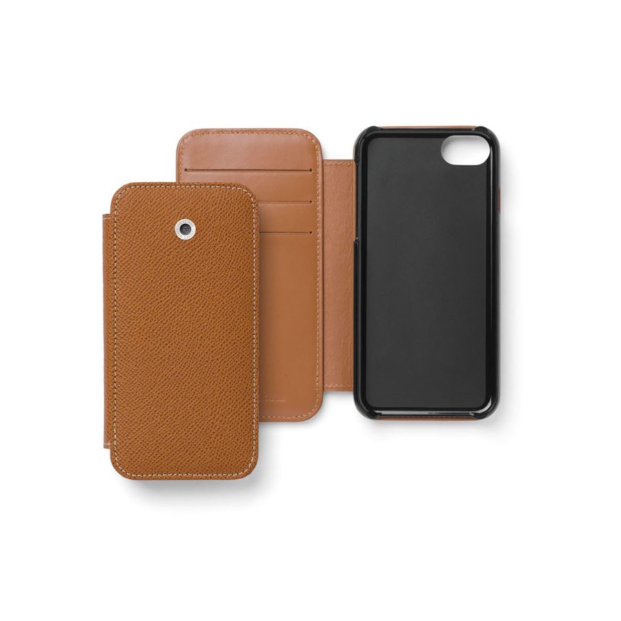 Graf-von-Faber-Castell - Smartphone cover for iPhone 8 Epsom, cognac
