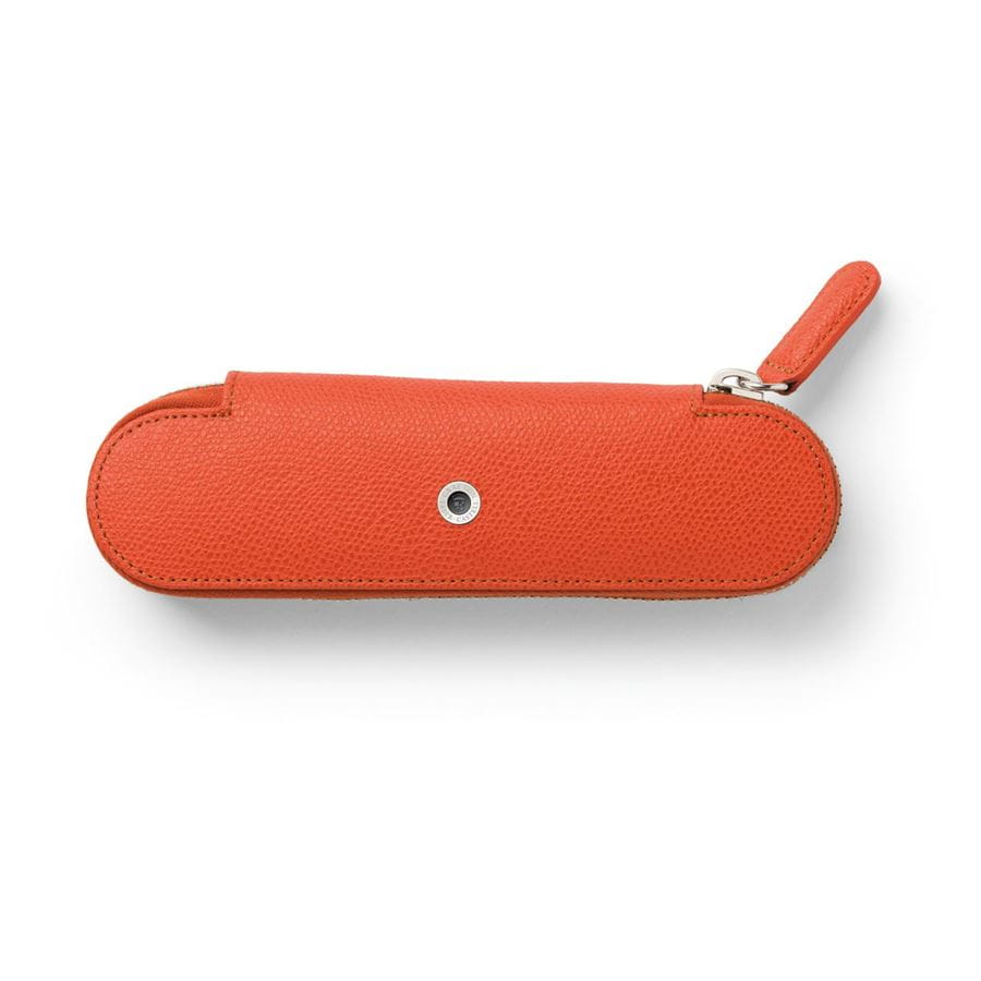 Graf-von-Faber-Castell - Standard case for 2 pens with zipper Epsom, Orange