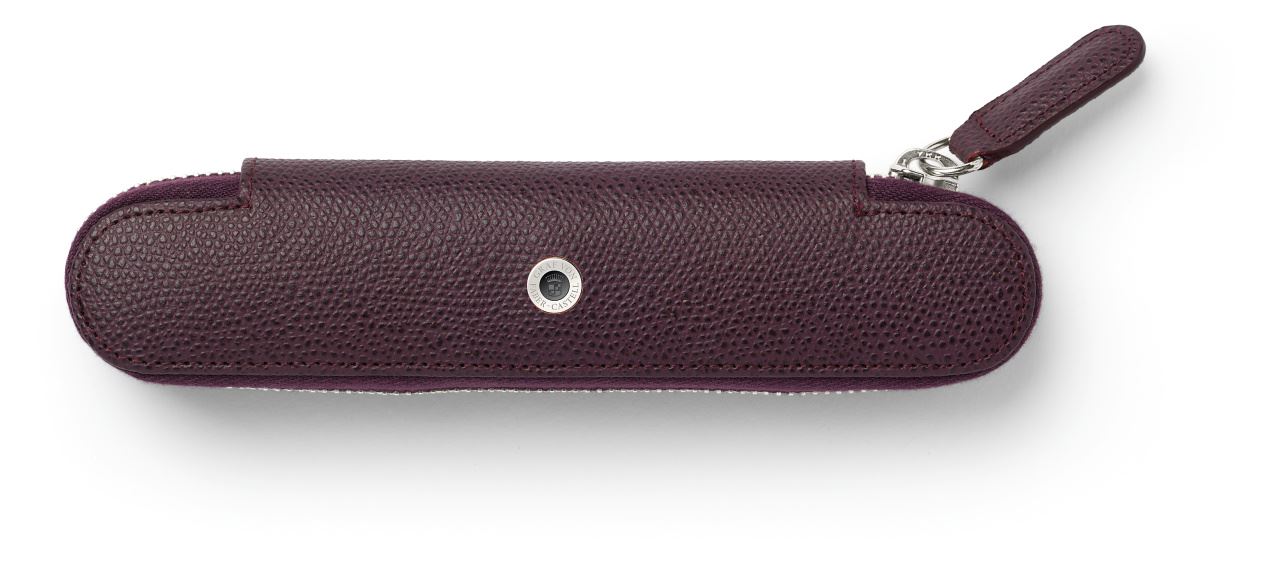 Graf-von-Faber-Castell - Standard case for 1 pen with zipper Epsom, Violet Blue