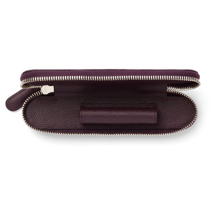 Graf-von-Faber-Castell - Standard case for 1 pen with zipper Epsom, Violet Blue