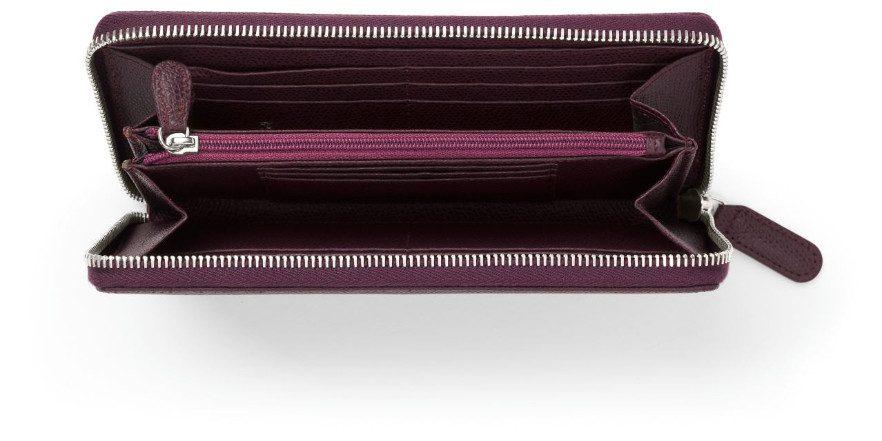 Graf-von-Faber-Castell - Ladies purse Epsom with zipper, Violet Blue