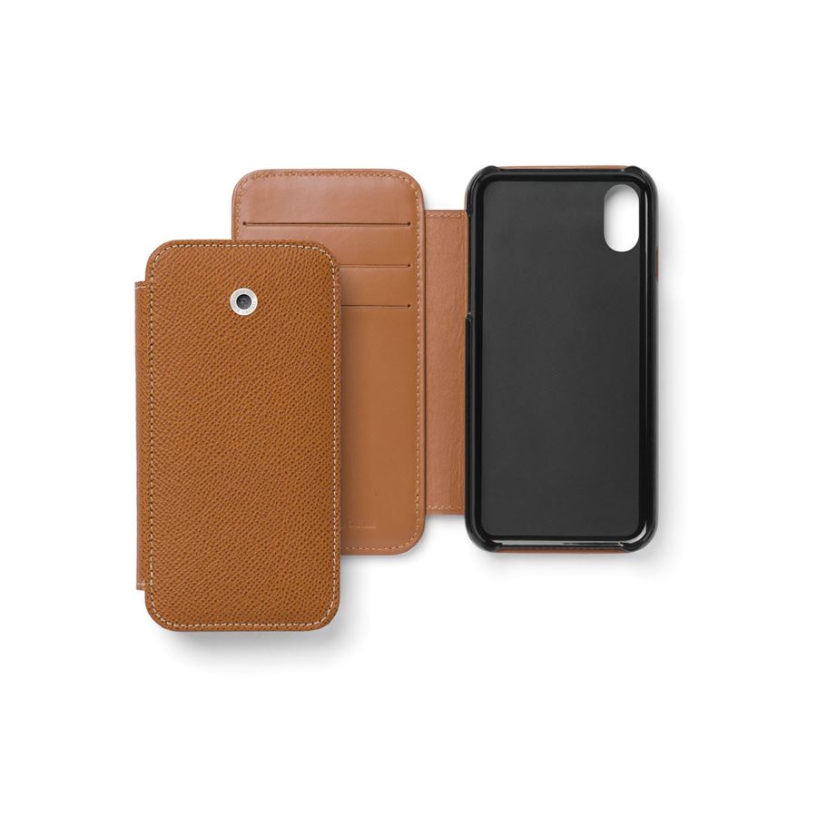 Graf-von-Faber-Castell - Smartphone cover for iPhone X Epsom, cognac