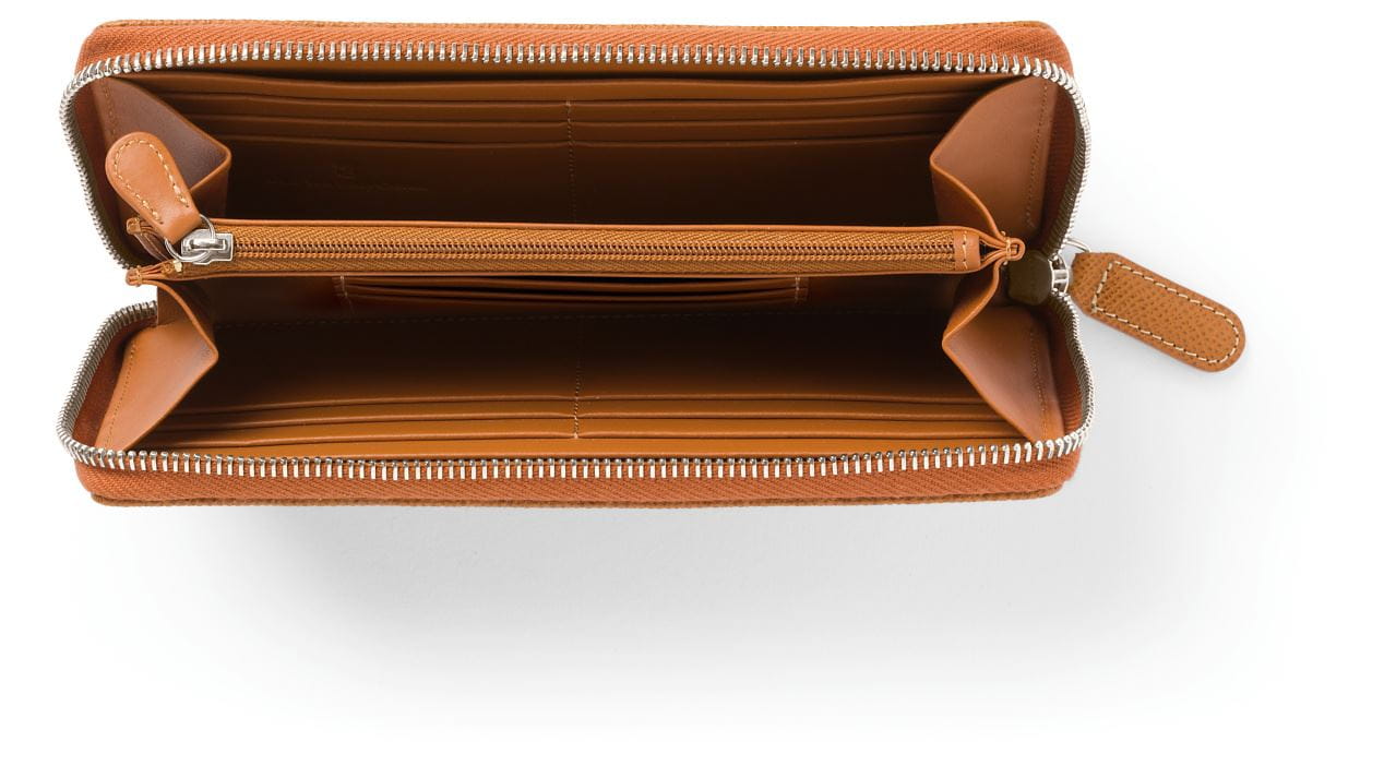Graf-von-Faber-Castell - Ladies purse Epsom with zipper, cognac