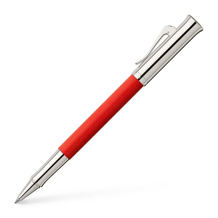 Graf-von-Faber-Castell - Rollerball pen Guilloche India Red