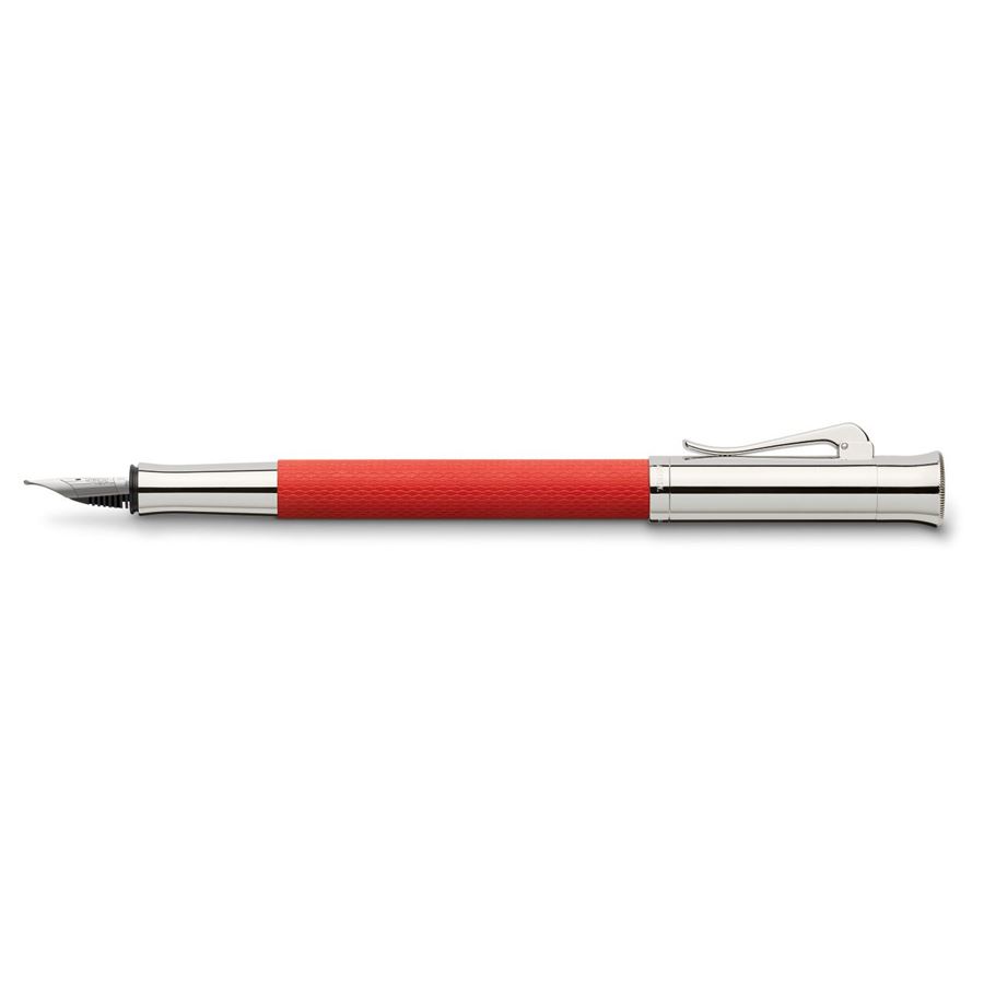 Graf-von-Faber-Castell - Fountain pen Guilloche India Red B
