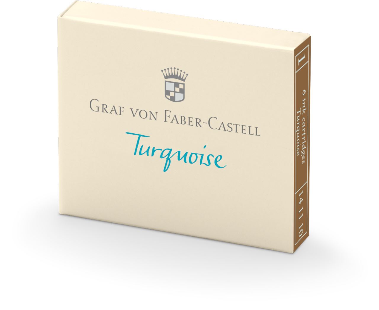 Graf-von-Faber-Castell - 6 ink cartridges Turquoise