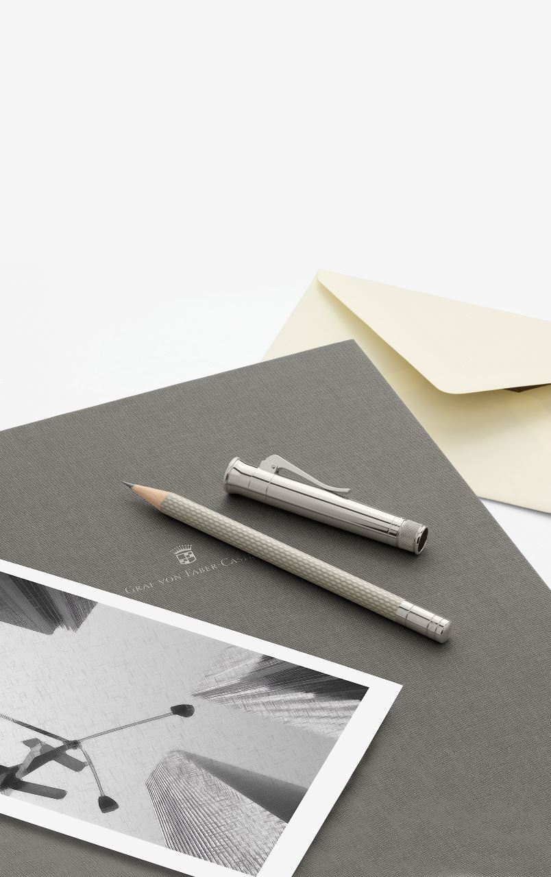 118569 Graf von Faber-Castell Grey Perfect Pencil Includes Sharpener! 