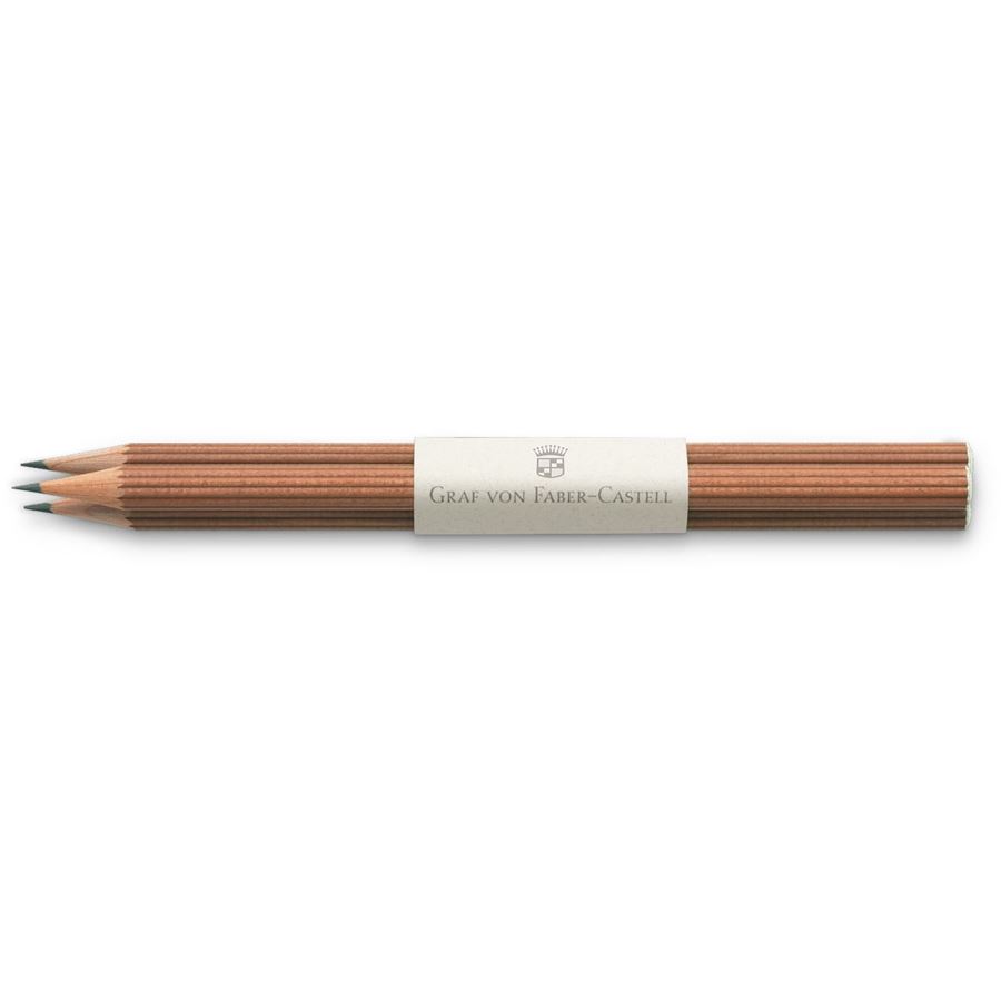 Graf-von-Faber-Castell - 3 graphite pencils, Brown