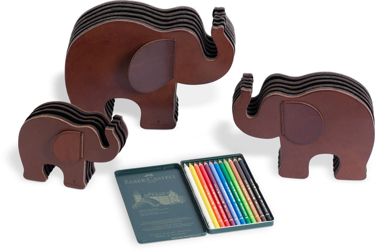 Graf-von-Faber-Castell - Pen holder Elephant small, Dark Brown