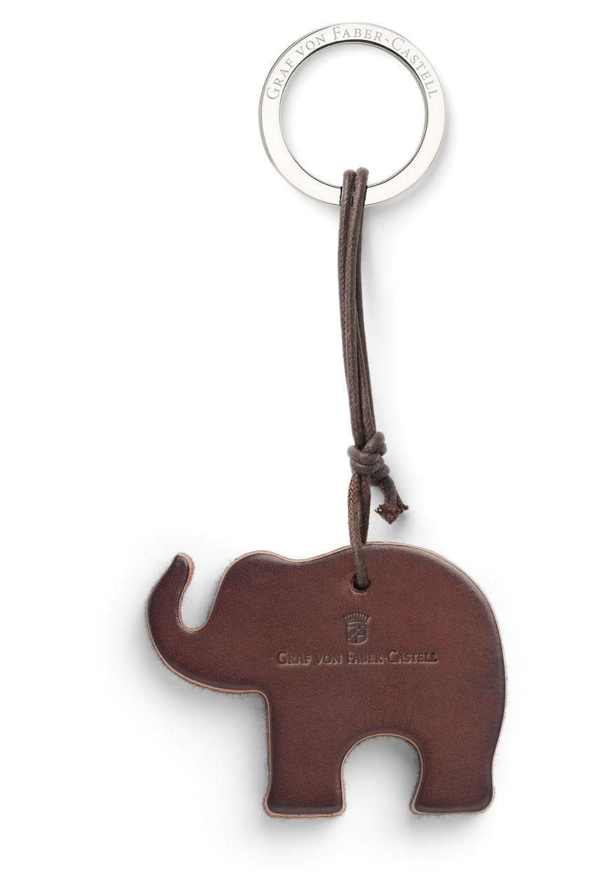 Graf-von-Faber-Castell - Key fob Elephant, dark brown